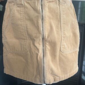 Hollister Tan Ribbed Mini Pencil Skirt